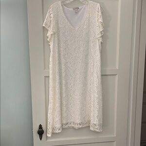 Dana Buchman White Lace Dress